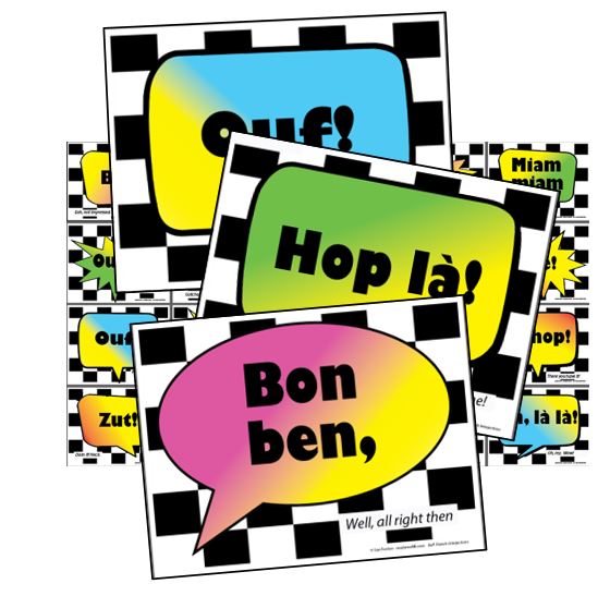 BOF! FRENCH INTERJECTIONS 20 Signs - Click Image to Close