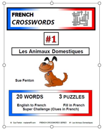 CROSSWORDS, #1 - Les Animaux domestiques - Click Image to Close