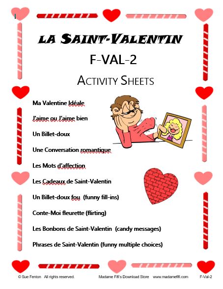 F-Val-2: La Saint-Valentin Activity Packet - Click Image to Close