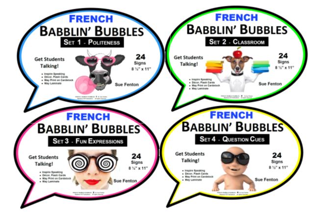 FRENCH BABBLIN' BUBBLES - All 4 Sets - Click Image to Close