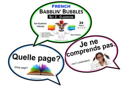 FRENCH BABBLIN' BUBBLES - Set 2 CLASSROOM