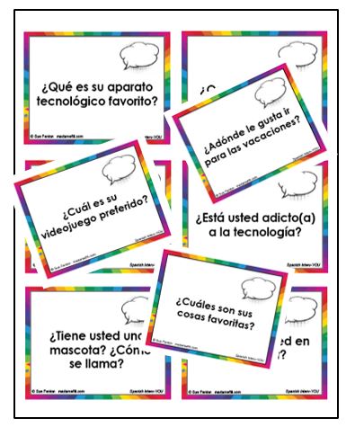 SPANISH INTERV-YOU (100 Question Cards)