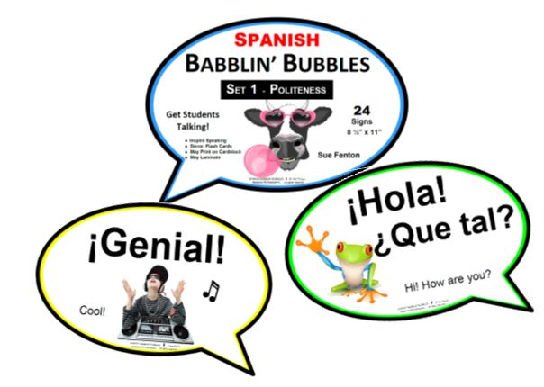 SPANISH BABBLIN' BUBBLES - Set 1 POLITENESS
