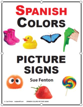 Spanish Colors Picture Signs